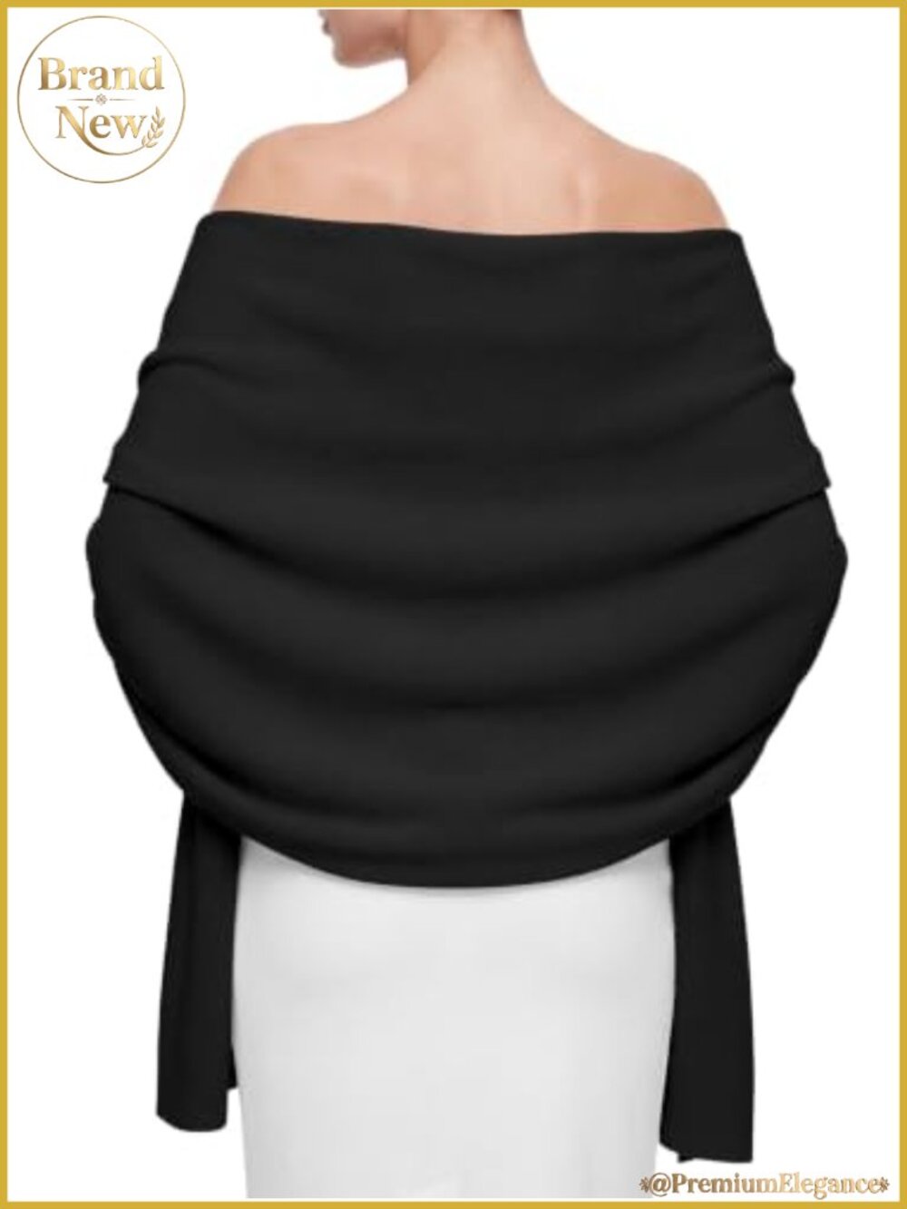Womens Knit Pashmina Shawl Wrap Evening Dress Cover Up Wedding Cape